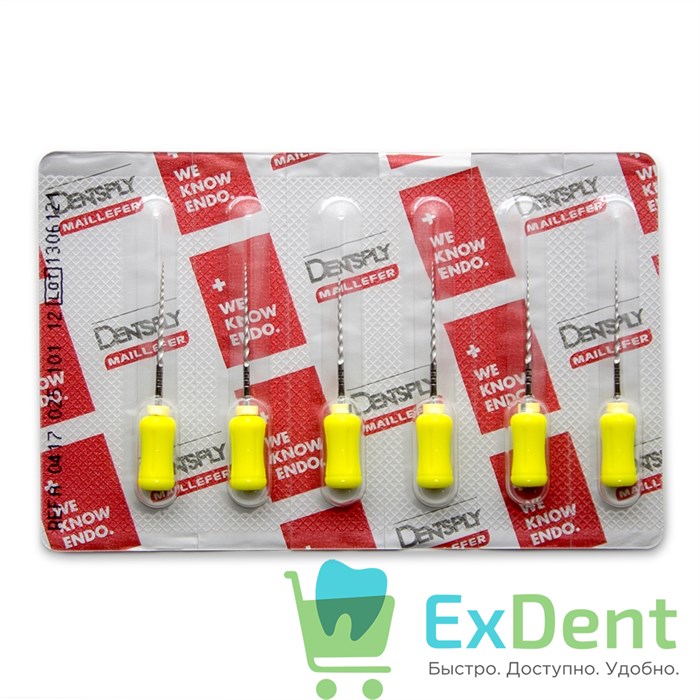 ProTaper (ПроТейпер) ручной F1, 25 мм, Dentsply, блистер (6 шт) 20803 - фото 27138