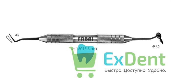 Штопфер-конденсатор-гладилка 1501F Black, Fabri 14935 - фото 27447