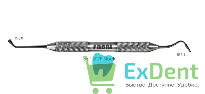 Штопфер двухсторонний 1507F Black, Fabri 14939 - фото 27451