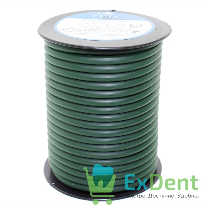 Восковая проволока Duron, D=5 мм, твердая, зеленая (250 г) 20419 - фото 27675