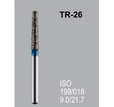 Боры алмазные Mani TR-26 199/018 FG - конусообразный, закругленный кончик, синий (5 шт) 20917 - фото 27836