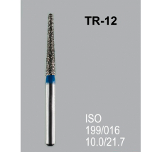 Боры алмазные Mani TR-12 199/016 FG - конусообразный, закругленный кончик, синий (5 шт) 20920 - фото 27837