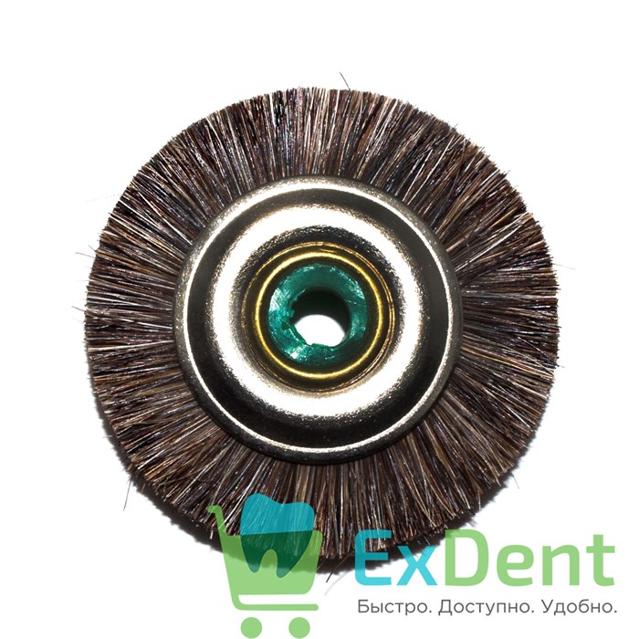 Щетка для шлифмотора натуральная щетина, коричневая средняя (5 см) 14533 - фото 28963