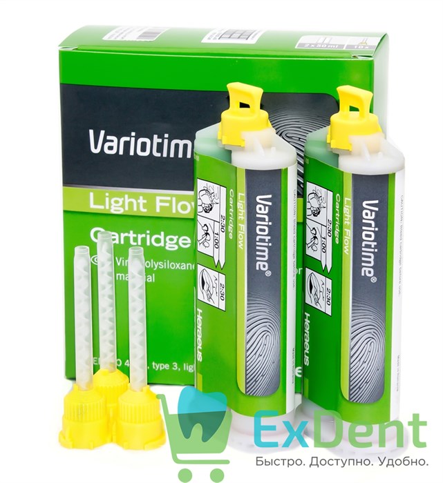 Variotime (Вариотайм) Light Flow - А - силиконовый материал для снятия оттисков тип 3 (2 х 50 мл) 12377 - фото 1487