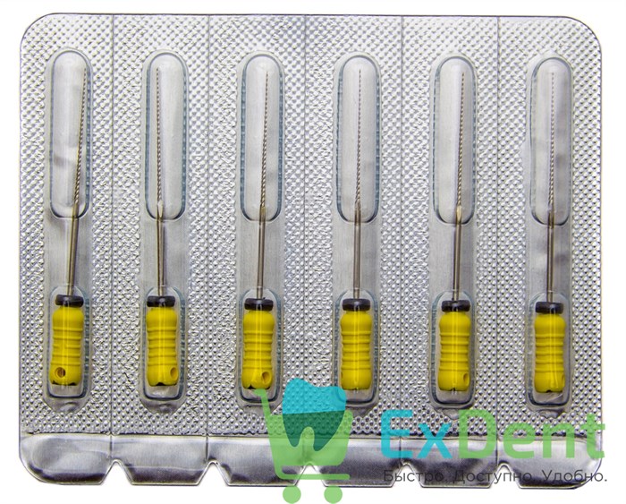 K-Files №20, 31 мм, Pro-Endo, для препарирования канала, нержавеющая сталь (6 шт) 15664 - фото 29417