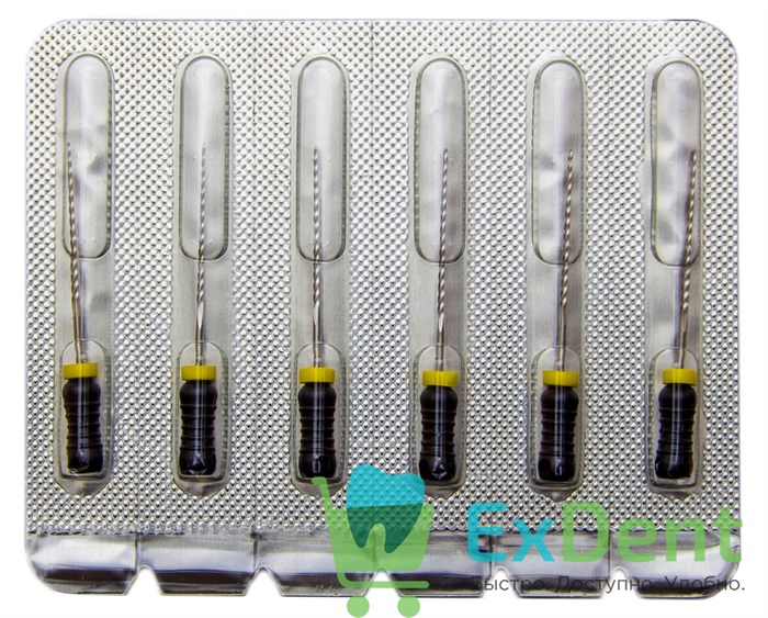 K-Reamers №40, 25 мм, Pro-Endo, для препарирования канала, нержавеющая сталь (6 шт) 13874 - фото 29426