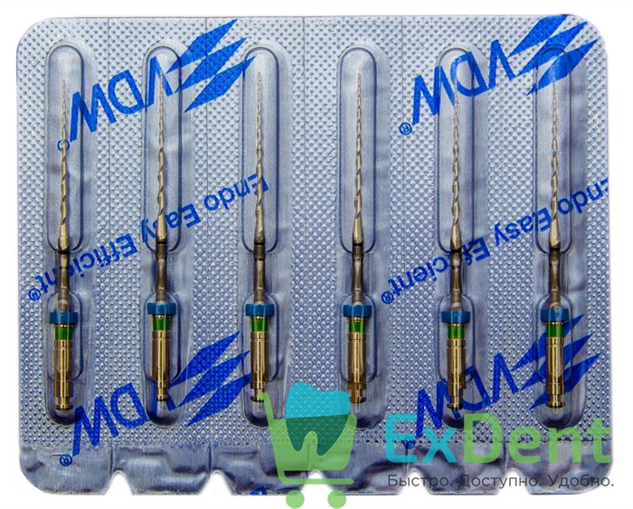 Mtwo-File NiTi №35/.04, 21/31 мм, система вращающихся файлов, блистер (6 шт) 19410 - фото 29436