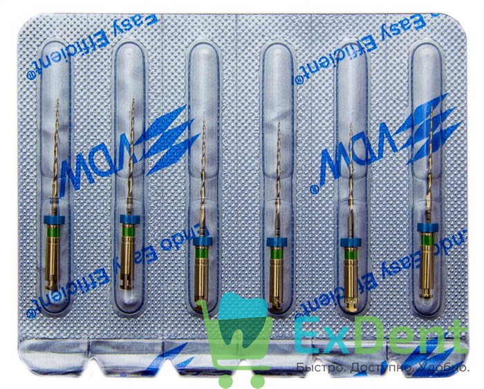 Mtwo-File NiTi №30/05, 035/04, 040/04, 02, 16/21 мм, система вращающихся файлов, блистер, (4 шт) 15707 - фото 29448