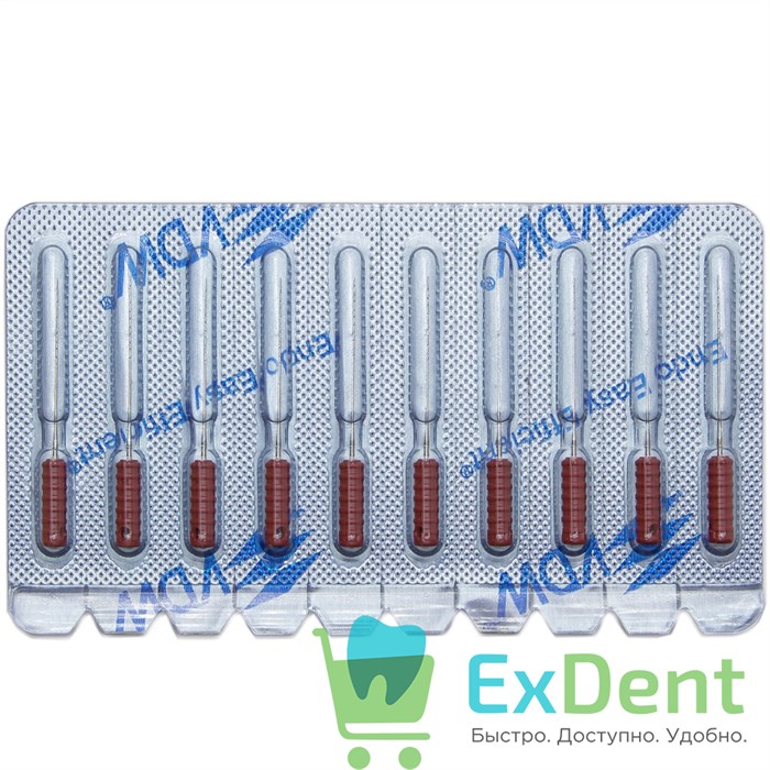 Пульпоэкстракторы №25, 21 мм, VDW, для удаления пульпы, блистер (10 шт) 20268 - фото 29629