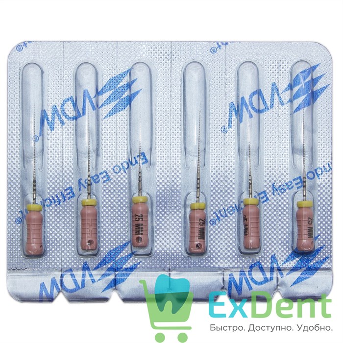 C-Pilot (Ц-Пилот) File №06, 25 мм, каналоискатели для особо изогнутых каналов VDW (6 шт) 20844 - фото 29633