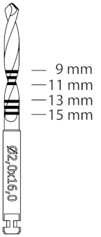 RF210-020-RA Хирургический инструмент NTI, пилотный бор, хвостовик RA 16027 - фото 29657