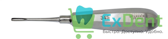 Элеватор №34S для удаления корней зубов прямой 3,5 мм 19234 - фото 30024