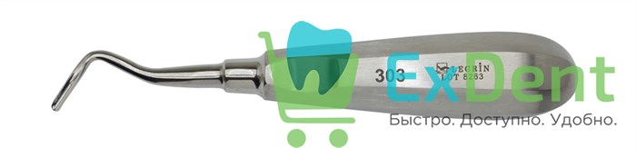 Элеватор №303 для удаления корней зубов угловой правый 19237 - фото 30040