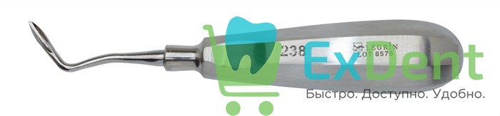 Элеватор №238 для удаления корней зубов угловой левый 19243 - фото 30059