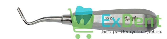 Элеватор №302 для удаления корней зубов угловой левый 19233 - фото 30070