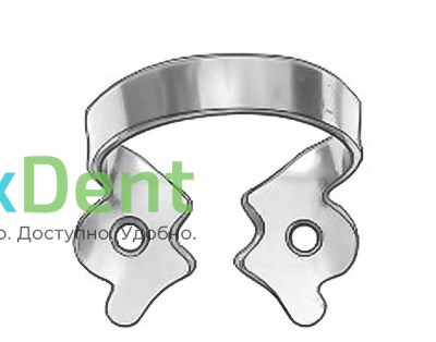 Кламп №2 с плоскими горизонтальными "челюстями", с крыльями для премоляров (ТОР ВМ) 20737 - фото 30090