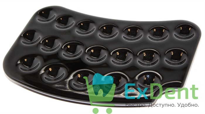 Палитра для работы с красителями, черная, 19 ячеек 18158 - фото 30516