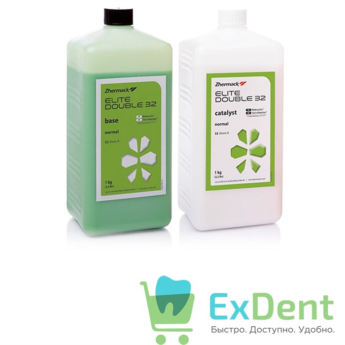 Elite (Элит) Double 32- A-силикон для дублирования моделей, светло-зеленый (1 кг. + 1 кг.) 20533 - фото 30694