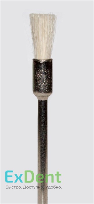 Щетка на дискодержателе для прямого наконечника зуботехническая 15135 - фото 30875