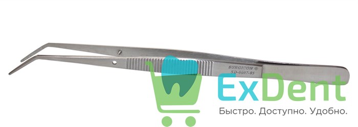 Пинцет зубной изогнутый (15 см) 18647 - фото 30930