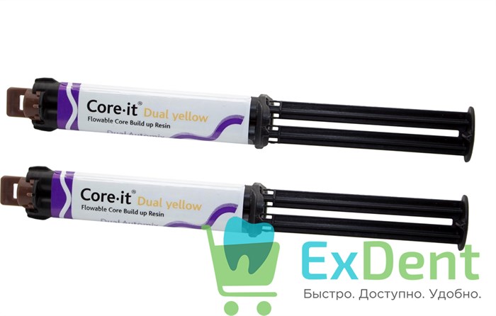 Core it (Коре Ит) Dual Yellow -  материал композитный фторсодержащий (2 х 10 г) 14392 - фото 31071