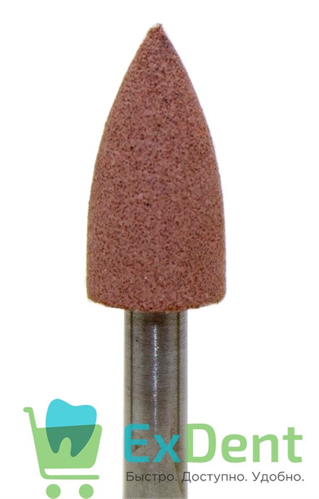 Полир (головка резиновая) P1932 RA, розовый, пуля - для предварительного полирования композитов 21254 - фото 31074