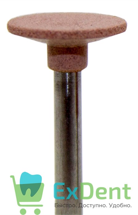 Полир (головка резиновая) P1938 RA, розовый, линза - для предварительного полирования композитов 15246 - фото 31077