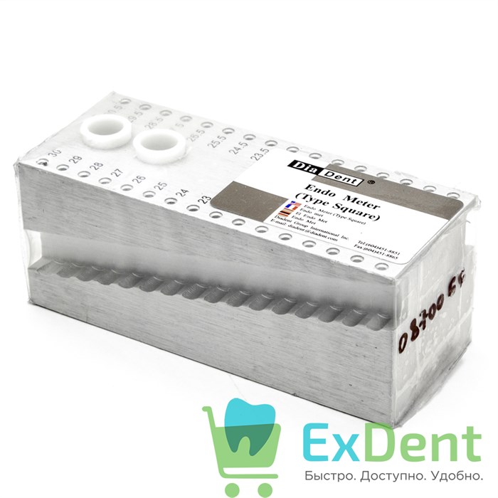 Подставка для эндодонтических инструментов Endo Meter квадратная на 32 инструмента 15718 - фото 31684