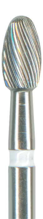 H379-023UF-FG Твердосплавный финир NTI, форма олива, белое кольцо, ультра-мелкое 16079 - фото 31754