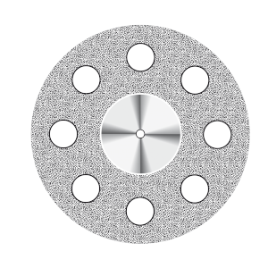 Диск алмазный Superflex (19 mm) NTI красный 8 отверстий двусторонний 16348 - фото 32706