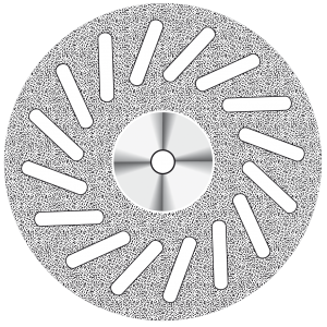 Диск алмазный Superflex (22 mm) NTI синий 16 косых прорезей, двусторонний 13702 - фото 32921