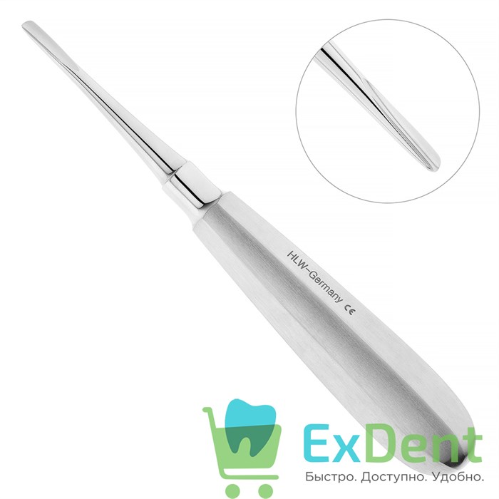 Элеватор №1F Flohr для удаления корней зубов верхней челюсти, прямой (4 мм) (000-370) 15558 - фото 33053