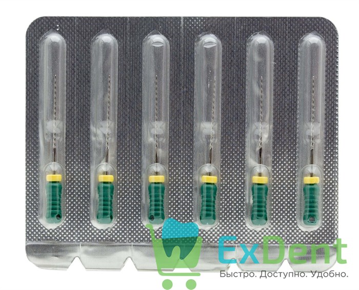 K-Reamers №35, 25 мм, Pro-Endo, для препарирования канала, нержавеющая сталь (6 шт) 13873 - фото 33480