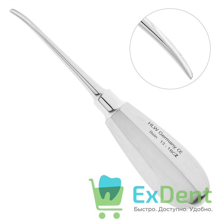 Элеватор Bein, зубчатый, изогнутый (3 мм) (000-307) 18227 - фото 33577