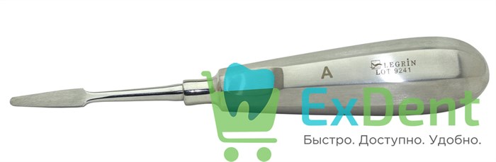 Элеватор №А для удаления корней зубов прямой 18216 - фото 33597