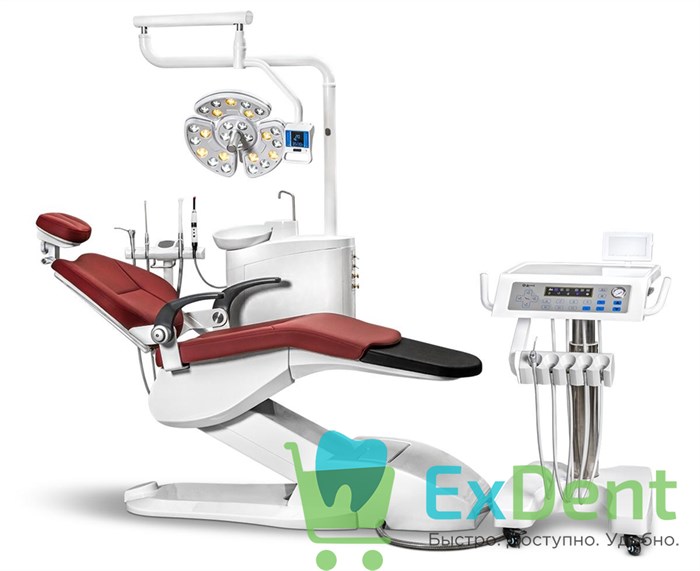 Стоматологическая установка Mercury 550 с 26-диодным светильником, нижняя подача с подкатным модулем 17910 - фото 33755
