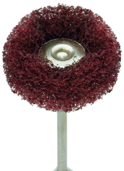 Фильц зуботехнический синтетический, красный на дискодержателе (d22 мм) для шлифовки и текстурирован 21638 - фото 34558