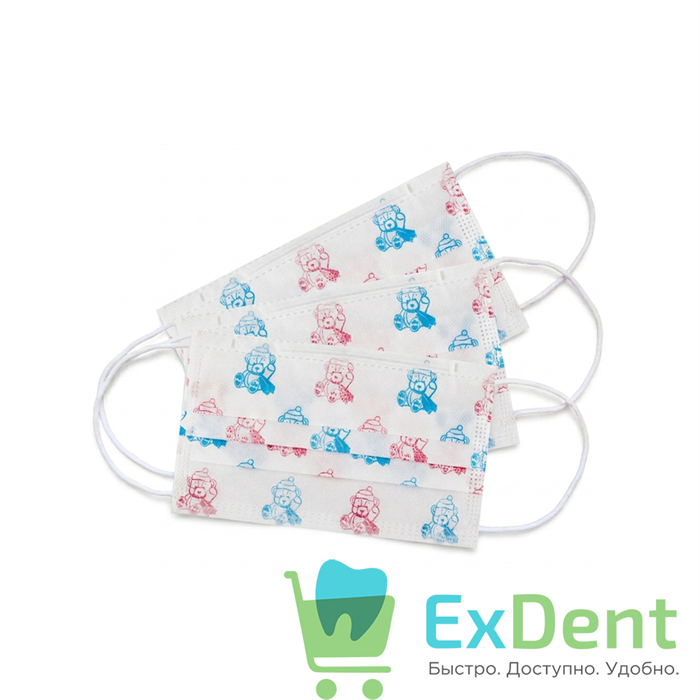 Маски медицинские с рисунком Sense premium, лицевые, защитные, трехслойные (50 шт) 12933 - фото 36704