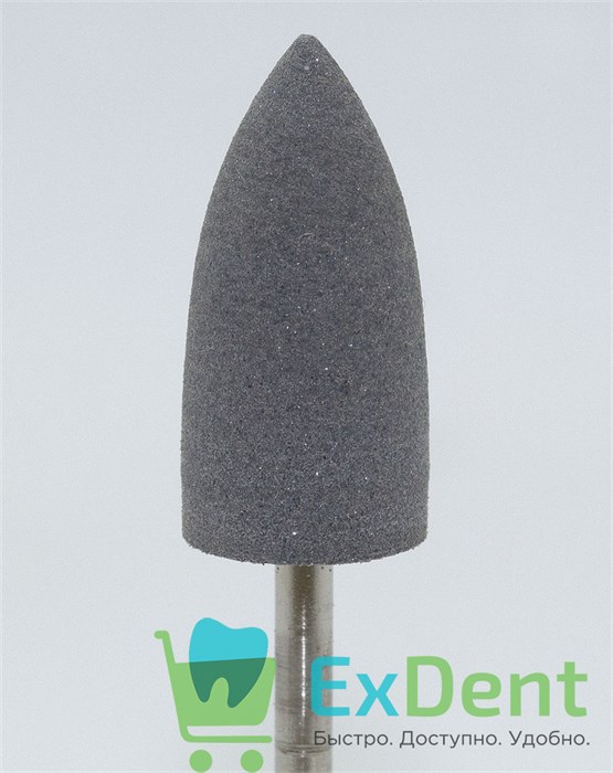 Полир силиконовый для пластмасс, заостренный конус серый MEDIUM (10*24) 18630 - фото 34831