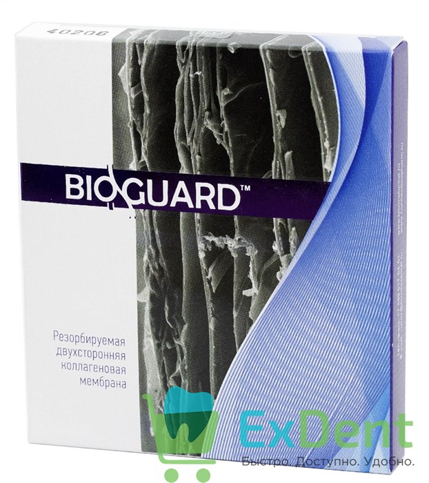 Биоматрикс, мембрана стандартная (20 х 30 мм) - высокоочищенный ксено коллаген I-го типа 13820 - фото 34893