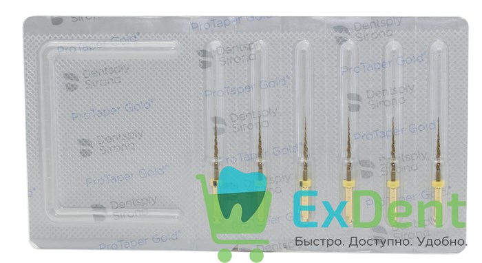 ProTaper (ПроТейпер) Gold машинный SХ, 19 мм, Dentsply, для лечения сложных случаев (6 шт) 15148 - фото 35127