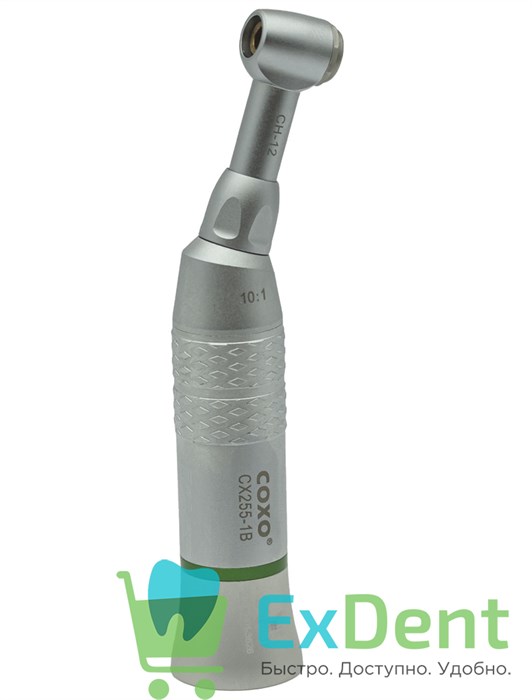 Наконечник угловой 10:1 COXO CX255-1B, понижающий для эндодонтии, кнопочный 18956 - фото 35145