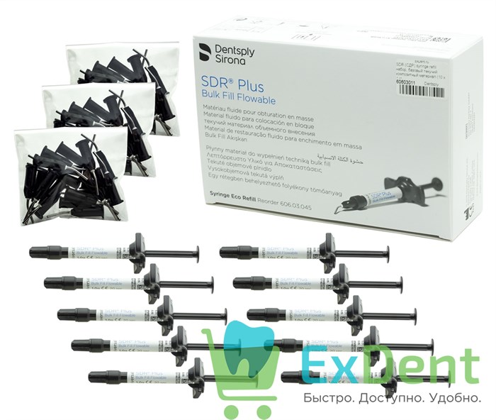 SDR (СДР) plus - текучий композитный материал в шприцах (10 х 1 г) 20658 - фото 35613