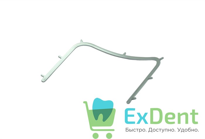 Рамка для латексного листа раббердама (коффердама) (96 х 73 мм) с фиксатором нити, металлическая 17408 - фото 35654