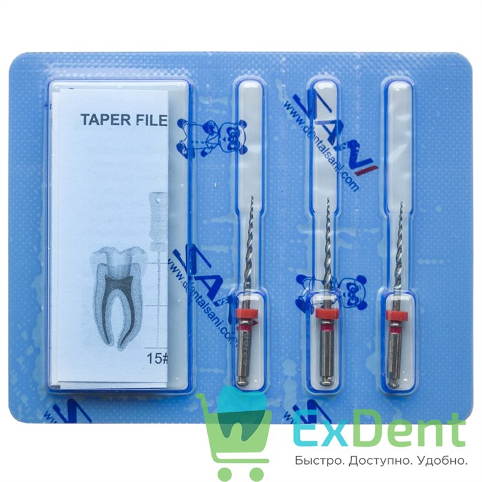 Sani (Сани) VT/20 21 мм, машинные файлы D3 для перелечивания, блистер (3 шт) 20319 - фото 36205