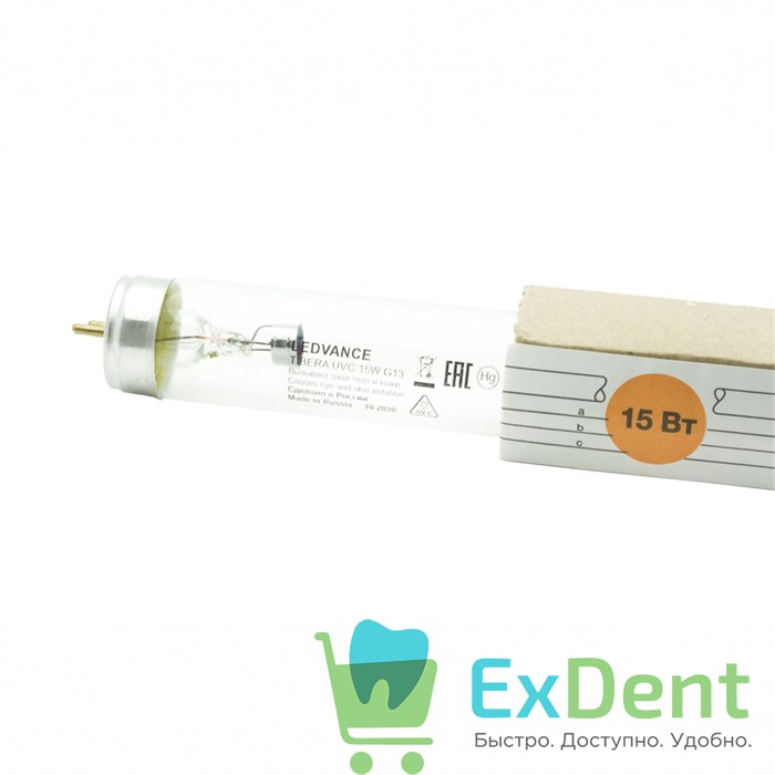 Лампа бактерицидная TIBERA UVC 15W G13 LEDVANCE (d26 x 438) 15323 - фото 36214