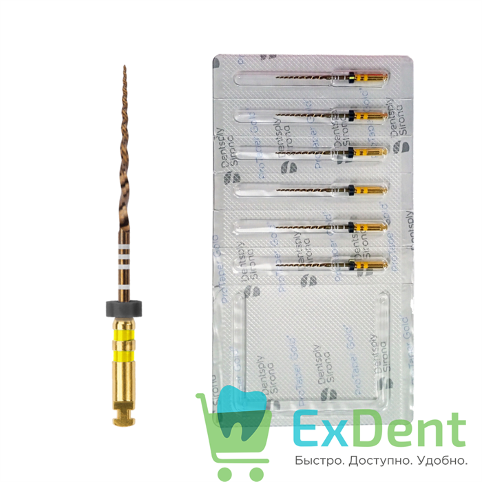 ProTaper (ПроТейпер) Gold машинный F5, 25 мм, Dentsply, для лечения сложных случаев (6 шт) 13997 - фото 36412
