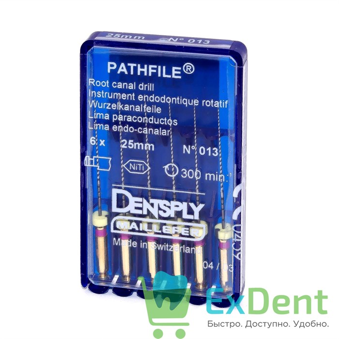 PathFile №13, 25 мм, Dentsply, NiTi инструмент для создания ковровой дорожки (6 шт) 16695 - фото 24922