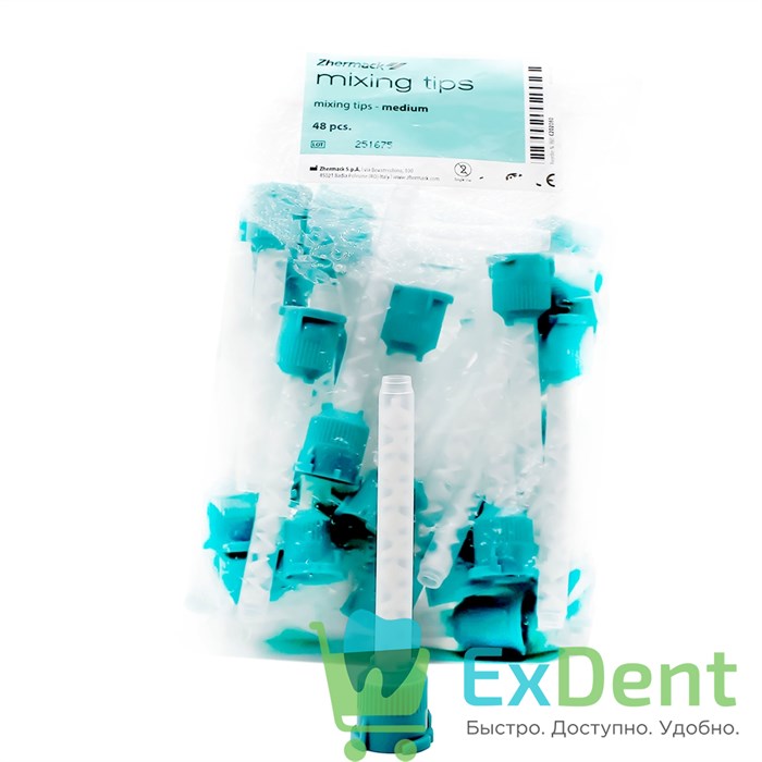 Наконечники смесительные зеленые 1:1 (mixing tips - medium) (48 шт) 13060 - фото 1264