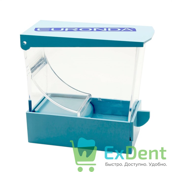 Диспенсер для ватных валиков, голубой Euronda 12756 - фото 1275